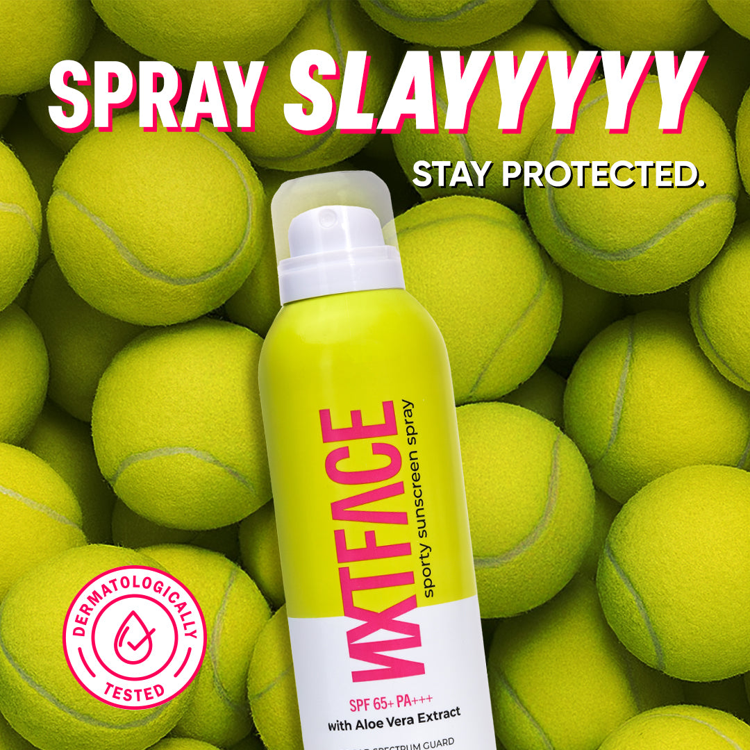 NXTFACE Sporty Sunscreen Spray - SPF 65+ PA++++ | 100ml