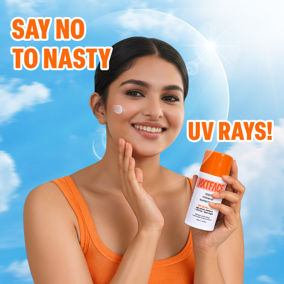 NXTFACE 100% Mineral Sunscreen - SPF 50 PA++++ | 100ml