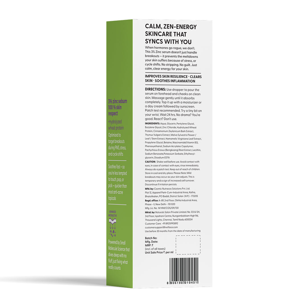 NXTFACE 3% Zinc Sebum - Clarifying Serum | 30ml image 9
