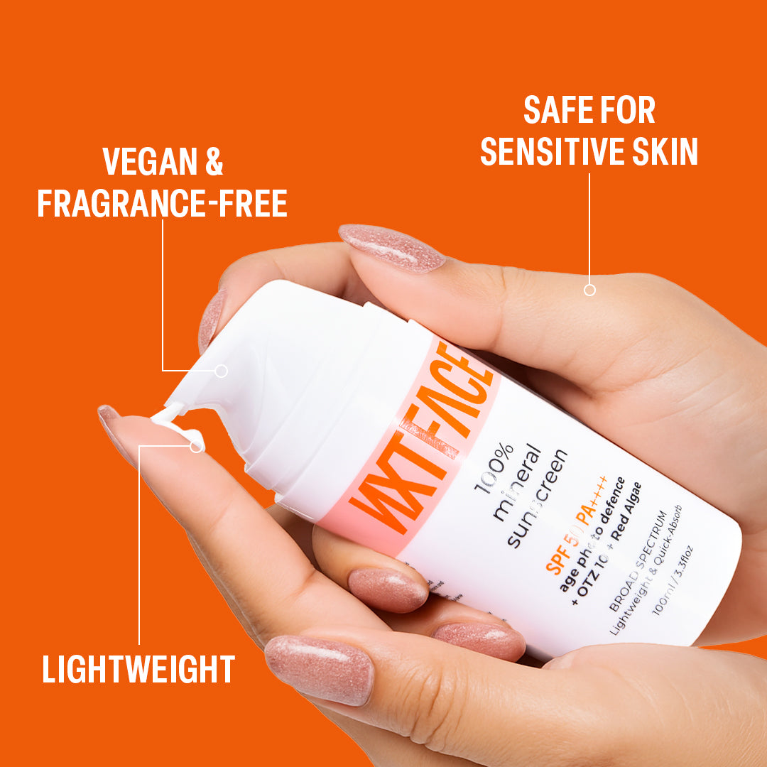 NXTFACE 100% Mineral Sunscreen - SPF 50 PA++++ | 100ml image 3