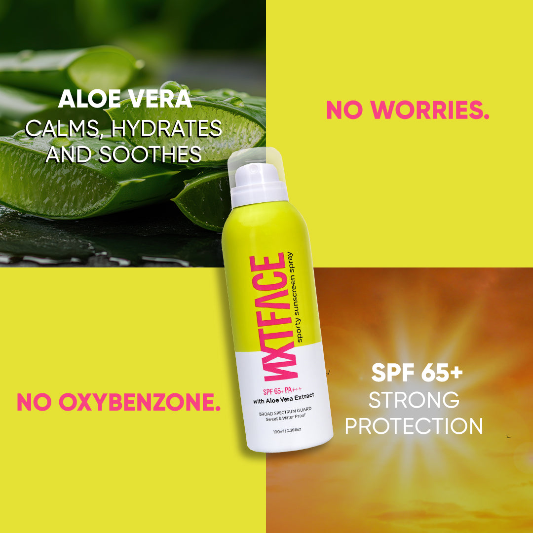 NXTFACE Sporty Sunscreen Spray - SPF 65+ PA++++ | 100ml image 6