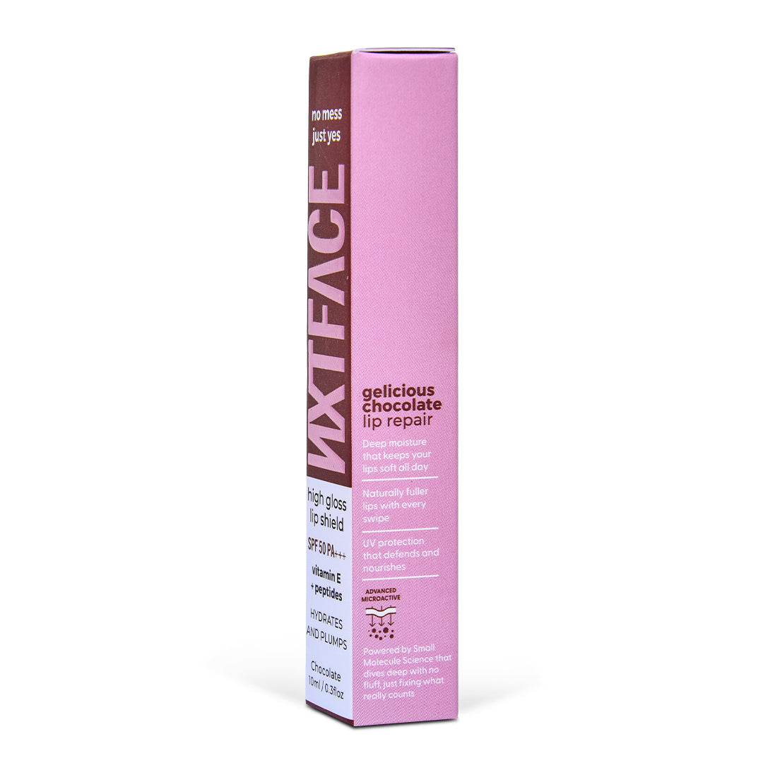 NXTFACE High Gloss loss Lip Shield Gelicious Chocolate | 10ml