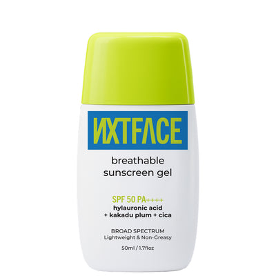 NXTFACE Breathable Sunscreen Gel - SPF 50 PA++++ | 50ml