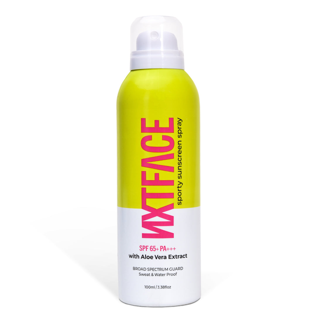 NXTFACE Sporty Sunscreen Spray - SPF 65+ PA++++ | 100ml