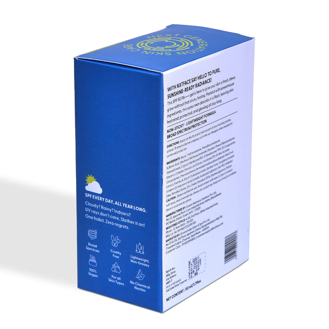 NXTFACE Breathable Sunscreen Gel - SPF 50 PA++++ | 50ml image 9