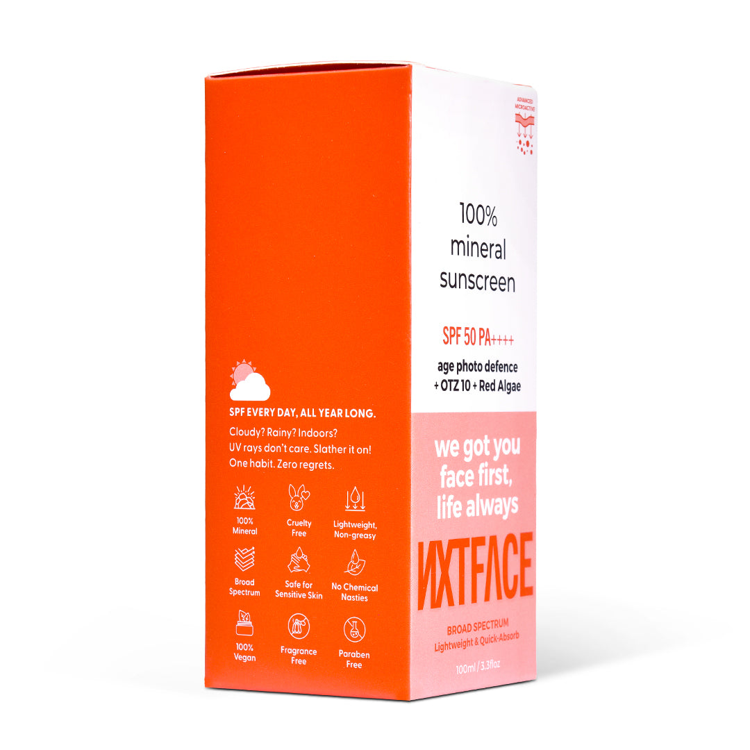 NXTFACE 100% Mineral Sunscreen - SPF 50 PA++++ | 100ml image 9